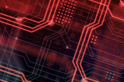 An abstract technological background consisting of a multitude of luminous gu 스톡 일러스트