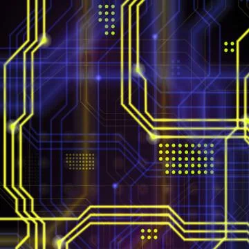 An abstract technological background consisting of a multitude of luminous gu 스톡 일러스트