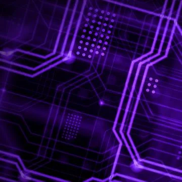 An abstract technological background consisting of a multitude of luminous gu Stock Illustration