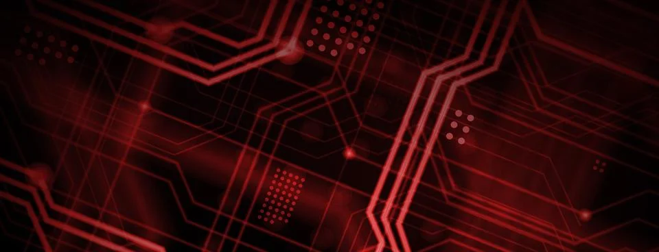 An abstract technological background consisting of a multitude of luminous gu Stock Illustration