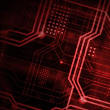 An abstract technological background consisting of a multitude of luminous gu Stock Illustration