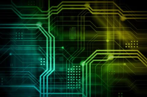 An abstract technological background consisting of a multitude of luminous gu 스톡 일러스트