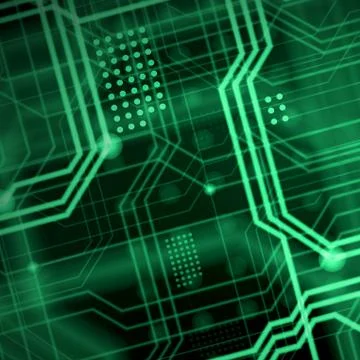 An abstract technological background consisting of a multitude of luminous gu 스톡 일러스트