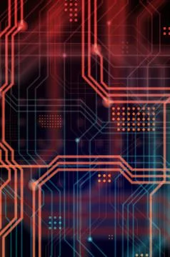 An abstract technological background consisting of a multitude of luminous gu 스톡 일러스트