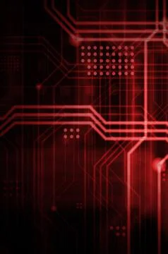 An abstract technological background consisting of a multitude of luminous gu Stock Illustration