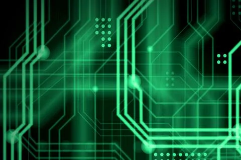 An abstract technological background consisting of a multitude of luminous gu 스톡 일러스트