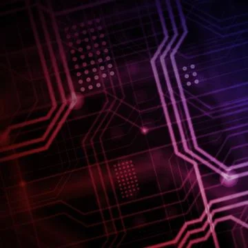 An abstract technological background consisting of a multitude of luminous gu 스톡 일러스트