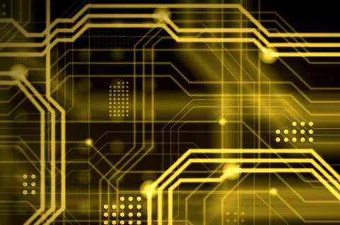 An abstract technological background consisting of a multitude of luminous gu Stock Illustration