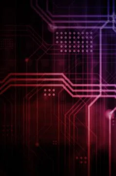 An abstract technological background consisting of a multitude of luminous gu Stock Illustration