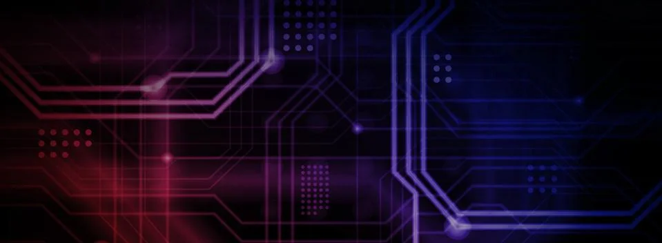 An abstract technological background consisting of a multitude of luminous gu 스톡 일러스트