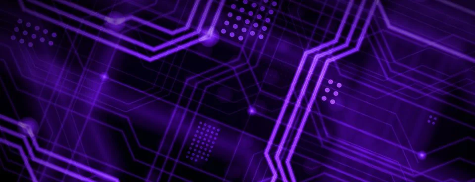 An abstract technological background consisting of a multitude of luminous gu Stock Illustration