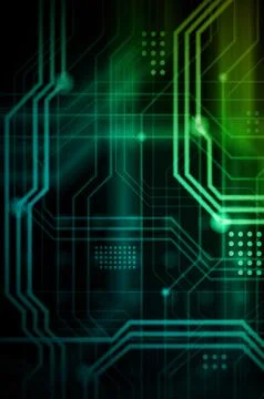 An abstract technological background consisting of a multitude of luminous gu 스톡 일러스트