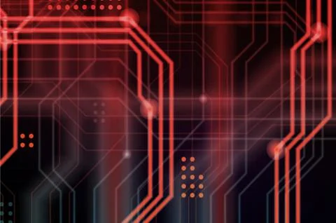 An abstract technological background consisting of a multitude of luminous gu 스톡 일러스트