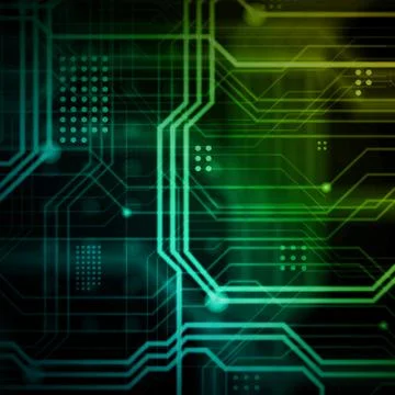 An abstract technological background consisting of a multitude of luminous gu 스톡 일러스트