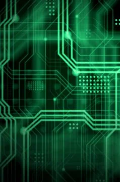 An abstract technological background consisting of a multitude of luminous gu 스톡 일러스트