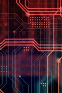 An abstract technological background consisting of a multitude of luminous gu 스톡 일러스트