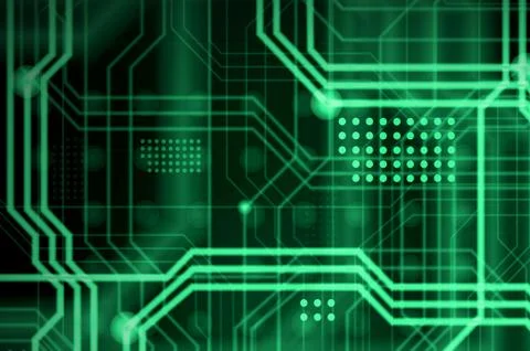 An abstract technological background consisting of a multitude of luminous gu 스톡 일러스트