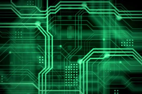 An abstract technological background consisting of a multitude of luminous gu Stock Illustration