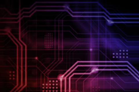 An abstract technological background consisting of a multitude of luminous gu Stock Illustration