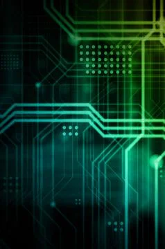 An abstract technological background consisting of a multitude of luminous gu 스톡 일러스트