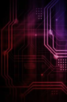 An abstract technological background consisting of a multitude of luminous gu Stock Illustration