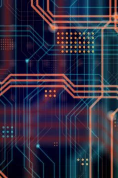 An abstract technological background consisting of a multitude of luminous gu 스톡 일러스트