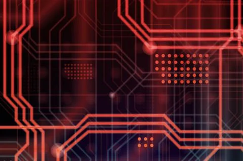 An abstract technological background consisting of a multitude of luminous gu 스톡 일러스트