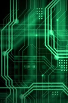 An abstract technological background consisting of a multitude of luminous gu 스톡 일러스트