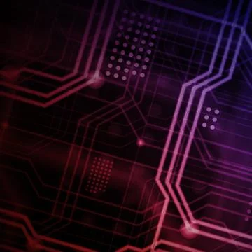 An abstract technological background consisting of a multitude of luminous gu 스톡 일러스트