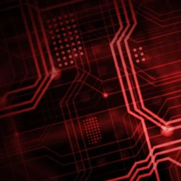 An abstract technological background consisting of a multitude of luminous gu 스톡 일러스트