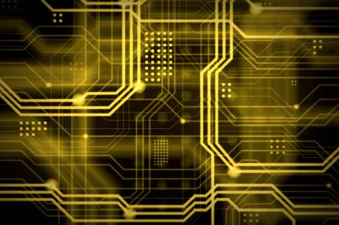 An abstract technological background consisting of a multitude of luminous gu Stock Illustration