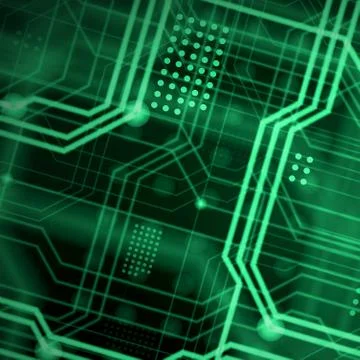 An abstract technological background consisting of a multitude of luminous gu 스톡 일러스트