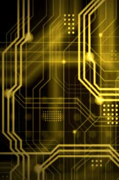 An abstract technological background consisting of a multitude of luminous gu Stock Illustration