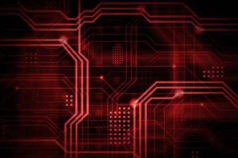 An abstract technological background consisting of a multitude of luminous gu Stock Illustration