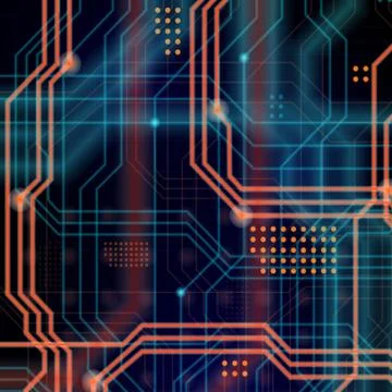 An abstract technological background consisting of a multitude of luminous gu 스톡 일러스트