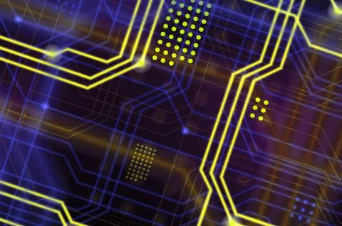 An abstract technological background consisting of a multitude of luminous gu 스톡 일러스트