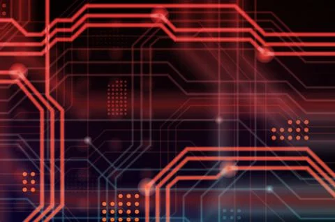 An abstract technological background consisting of a multitude of luminous gu 스톡 일러스트