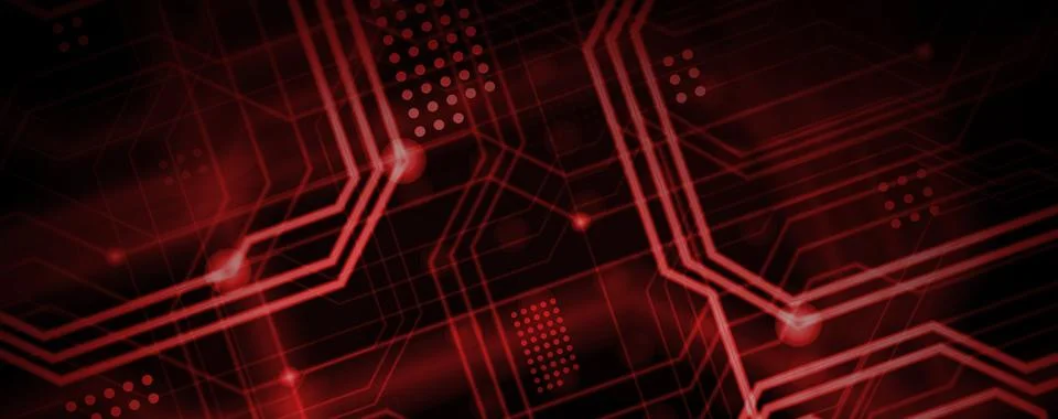 An abstract technological background consisting of a multitude of luminous gu Stock Illustration