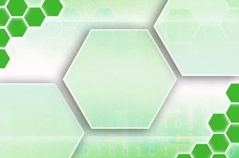 Abstract technological background consisting of a set of hexagons and other g Stock Illustration