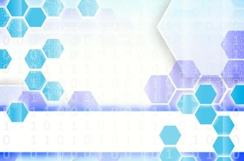 Abstract technological background consisting of a set of hexagons and other g Stockillustratie