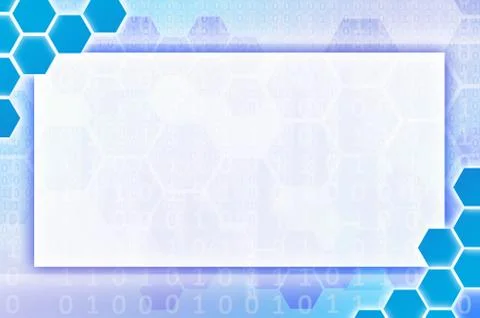 Abstract technological background consisting of a set of hexagons and other g Stock Illustration