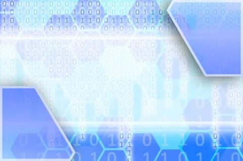 Abstract technological background consisting of a set of hexagons and other g Stock Illustration