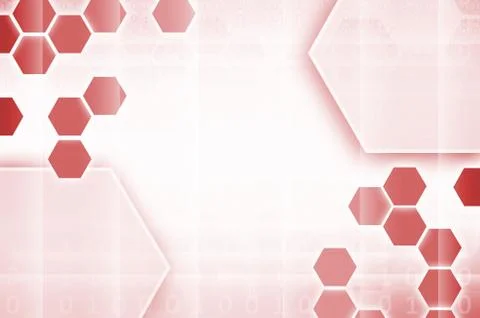 Abstract technological background consisting of a set of hexagons and other g Stock Illustration