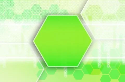 Abstract technological background consisting of a set of hexagons and other g Stock Illustration