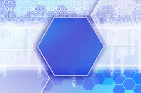 Abstract technological background consisting of a set of hexagons and other.. Stock Illustration