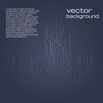 Abstract technological background with elements of the microchip Stock Illustration