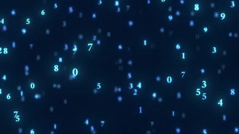 Abstract technological background. Floating and disappearing numbers. Stock Footage 285324530