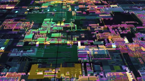 Abstract technological background with Futuristic Electronic Elements Stock Footage 116059325