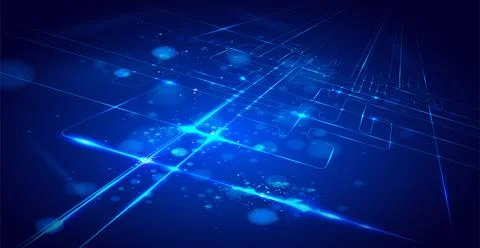 Abstract technological background. Futuristic illustration of high computer.. Stock Illustration