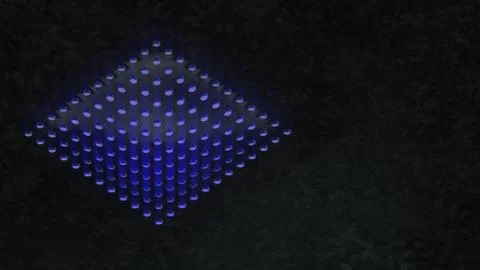 Abstract technological background. Game theme 3d illustration with blue color Stock Illustration